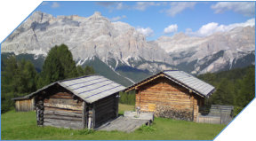Pralongia - Blick auf den Heilig Kreuz Kofel