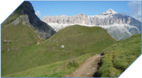 Bindelweg - Blick auf Sella
