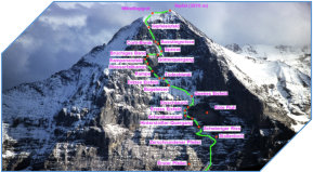 Heckmair-Route in der Eiger Nordwand ((c) Kauk�r - Wickipedia)